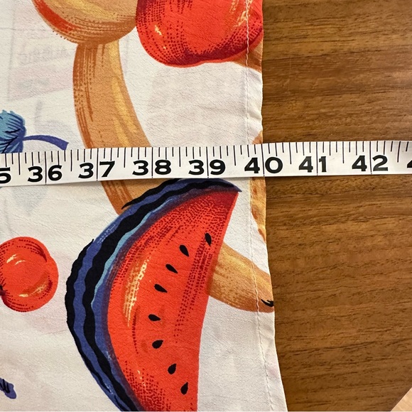 Vintage 90s Santa Barbara Street Maxi Skirt Fruit Print Cottagecore - Picture 5 of 7